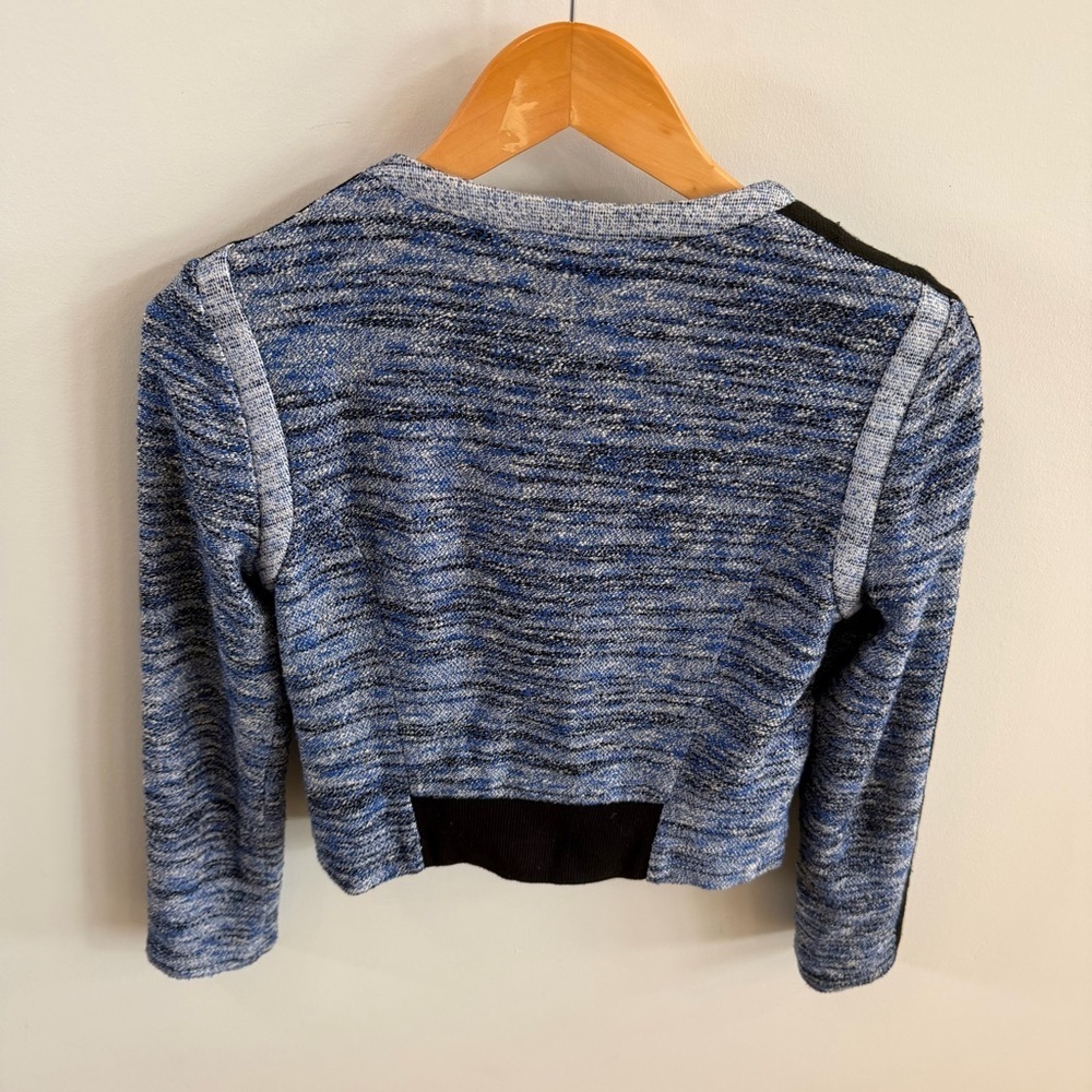 BCBGMaxAzria Blue and Black Textured Blazer - Picture 3 of 5